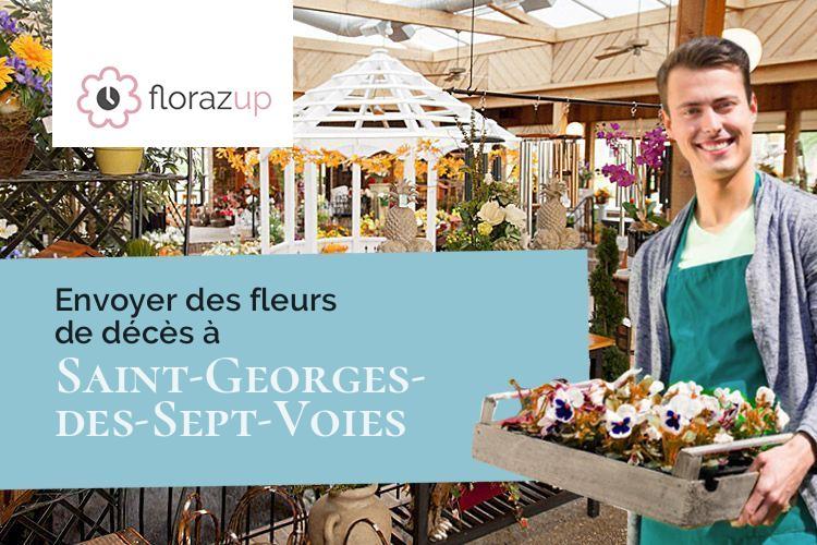 compositions de fleurs pour un enterrement à Saint-Georges-des-Sept-Voies (Maine-et-Loire/49350)