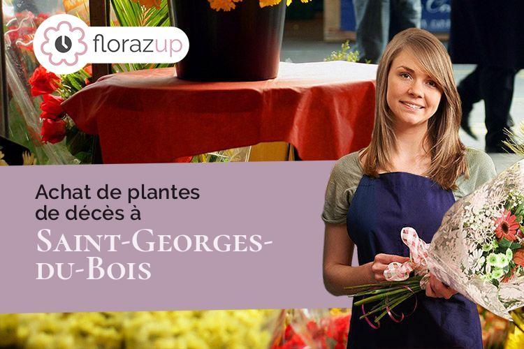 compositions florales pour des funérailles à Saint-Georges-du-Bois (Sarthe/72700)