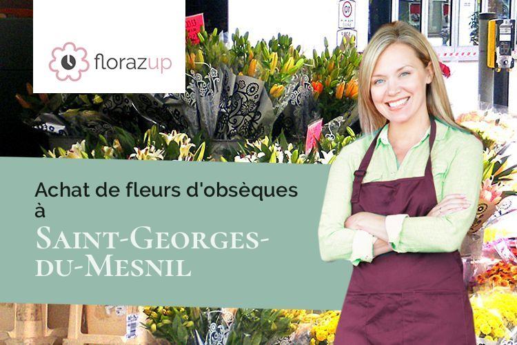 créations florales pour des obsèques à Saint-Georges-du-Mesnil (Eure/27560)