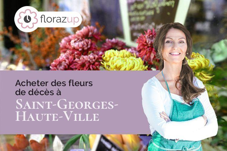 gerbes de fleurs pour une crémation à Saint-Georges-Haute-Ville (Loire/42610)