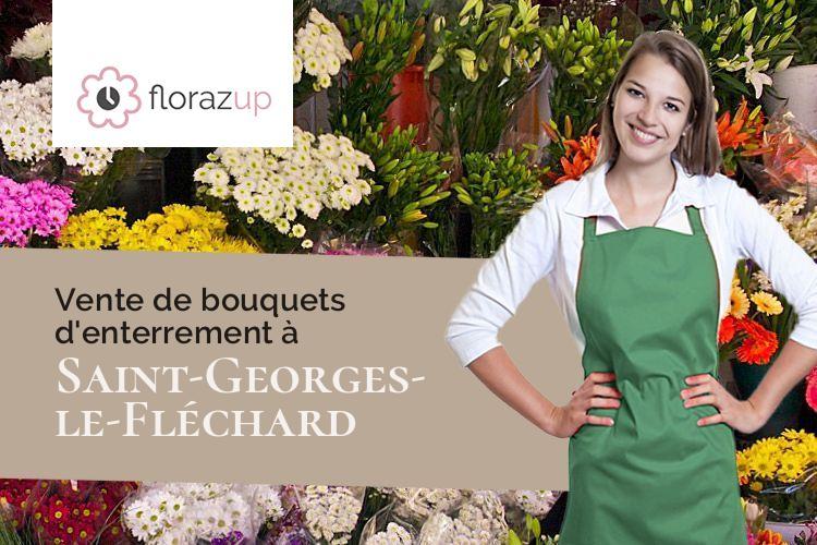 couronnes florales pour un deuil à Saint-Georges-le-Fléchard (Mayenne/53480)