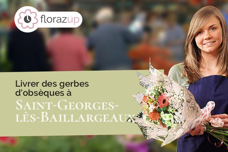 bouquets de fleurs pour des obsèques à Saint-Georges-lès-Baillargeaux (Vienne/86130)