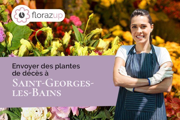 couronnes florales pour des obsèques à Saint-Georges-les-Bains (Ardèche/07800)