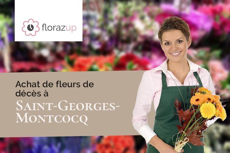 compositions florales pour des funérailles à Saint-Georges-Montcocq (Manche/50000)