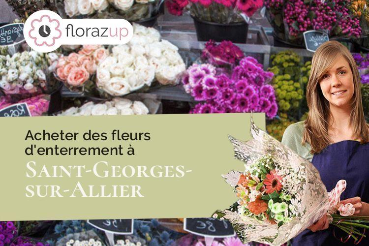 compositions florales pour des funérailles à Saint-Georges-sur-Allier (Puy-de-Dôme/63800)