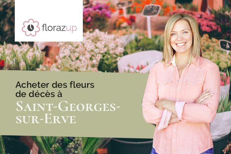 couronnes de fleurs pour un décès à Saint-Georges-sur-Erve (Mayenne/53600)