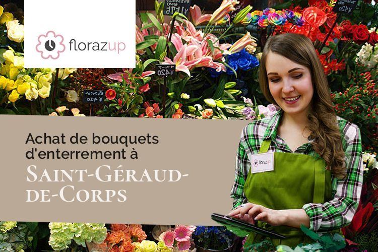 créations de fleurs pour un décès à Saint-Géraud-de-Corps (Dordogne/24700)