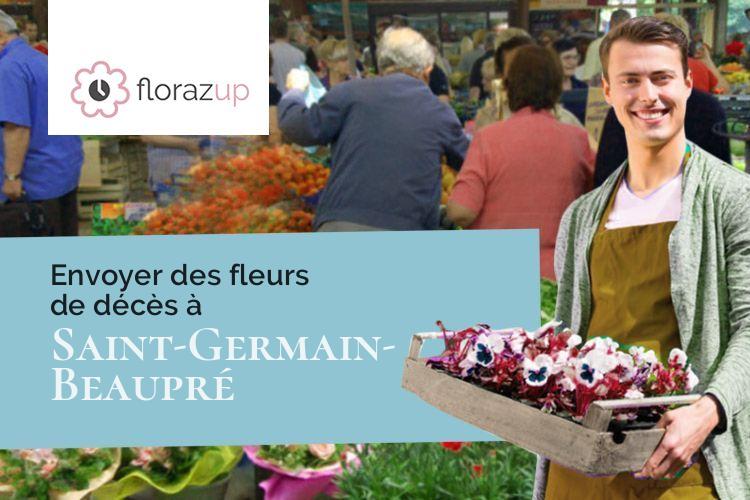 coeurs de fleurs pour des funérailles à Saint-Germain-Beaupré (Creuse/23160)