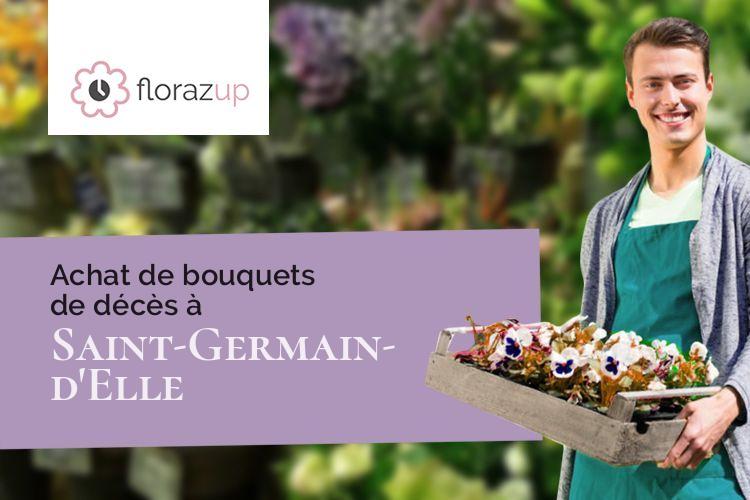 couronnes de fleurs pour un enterrement à Saint-Germain-d'Elle (Manche/50810)