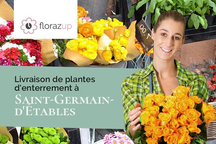 créations florales pour un deuil à Saint-Germain-d'Étables (Seine-Maritime/76590)