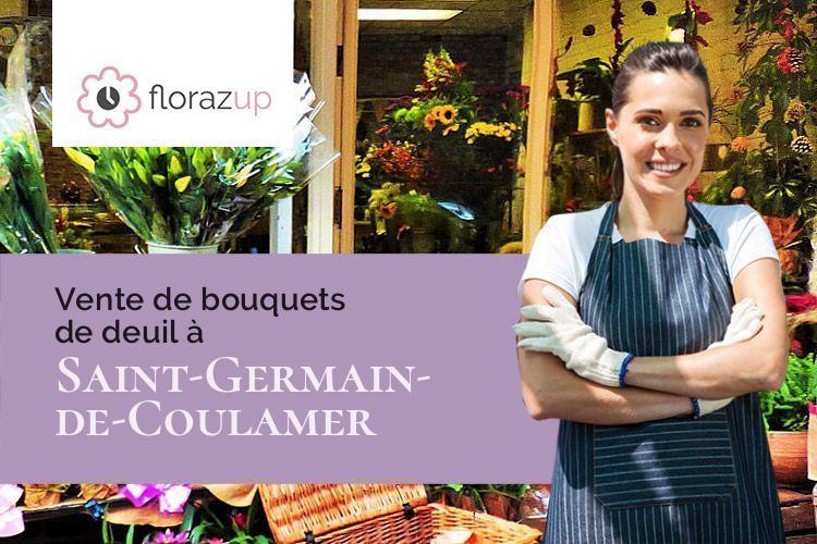 gerbes de fleurs pour un enterrement à Saint-Germain-de-Coulamer (Mayenne/53700)