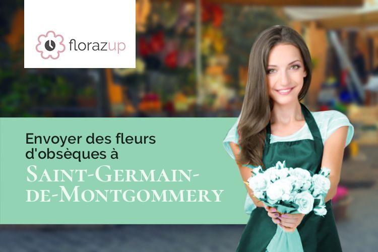 bouquets de fleurs pour des obsèques à Saint-Germain-de-Montgommery (Calvados/14140)