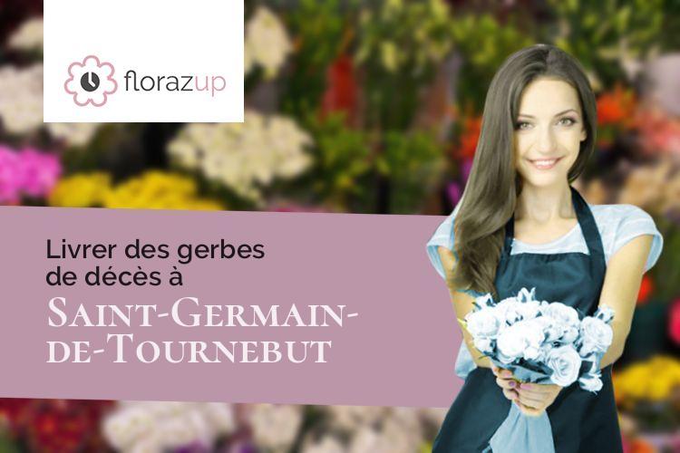 coupes de fleurs pour un enterrement à Saint-Germain-de-Tournebut (Manche/50700)