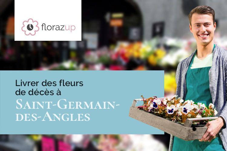 couronnes de fleurs pour des funérailles à Saint-Germain-des-Angles (Eure/27930)