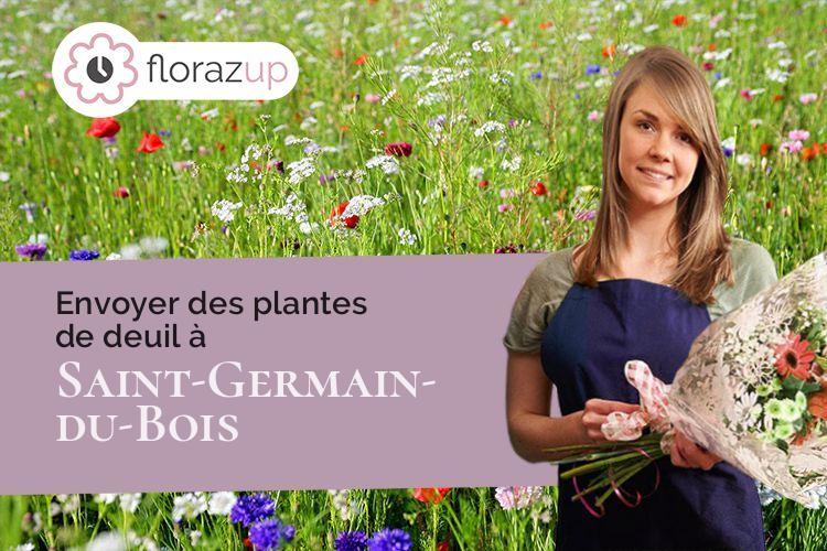 couronnes florales pour des funérailles à Saint-Germain-du-Bois (Saône-et-Loire/71330)