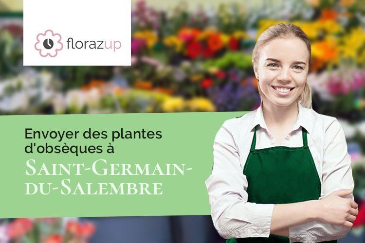 gerbes de fleurs pour des obsèques à Saint-Germain-du-Salembre (Dordogne/24190)