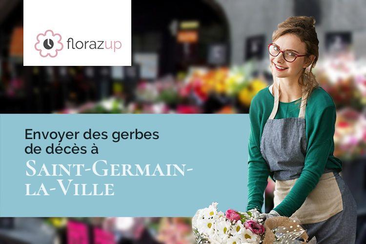 couronnes florales pour des funérailles à Saint-Germain-la-Ville (Marne/51240)