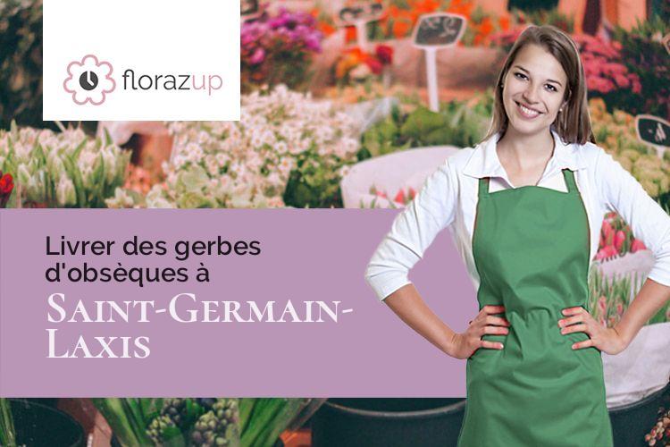 compositions de fleurs pour un deuil à Saint-Germain-Laxis (Seine-et-Marne/77950)