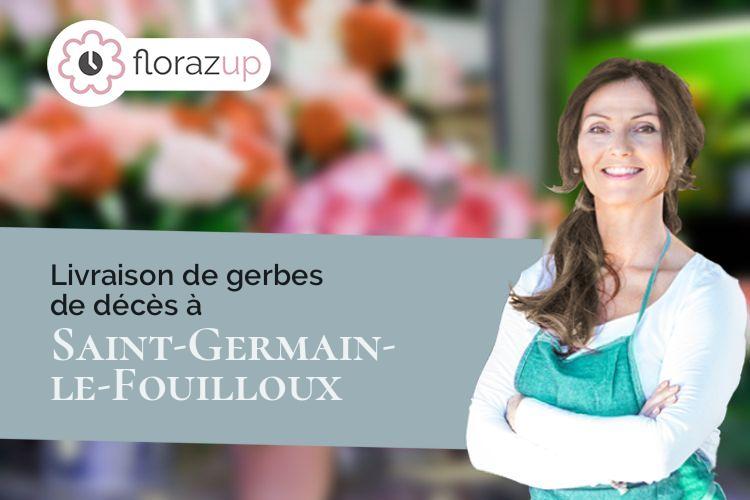 fleurs deuil pour des funérailles à Saint-Germain-le-Fouilloux (Mayenne/53240)