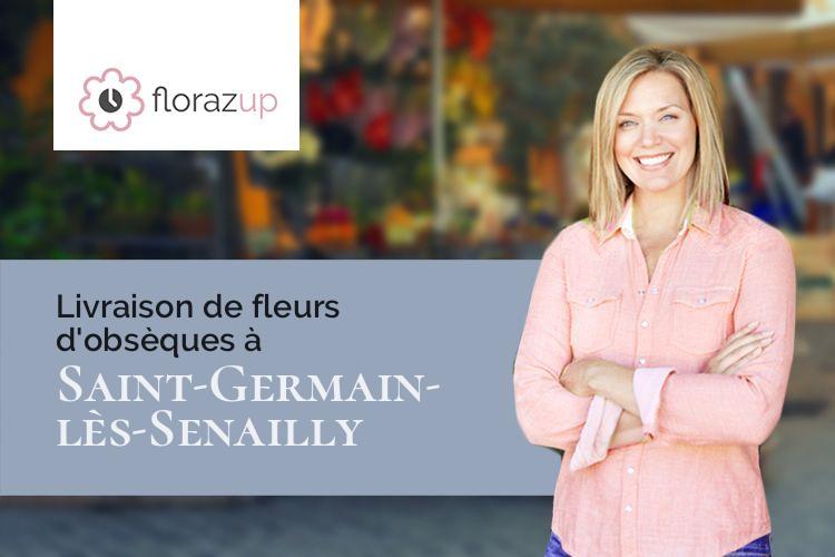 compositions de fleurs pour un décès à Saint-Germain-lès-Senailly (Côte-d'Or/21500)