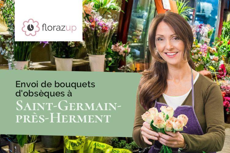 coupes de fleurs pour un deuil à Saint-Germain-près-Herment (Puy-de-Dôme/63470)