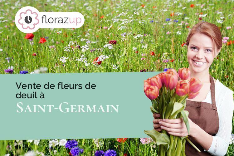 créations florales pour un enterrement à Saint-Germain (Vienne/86310)