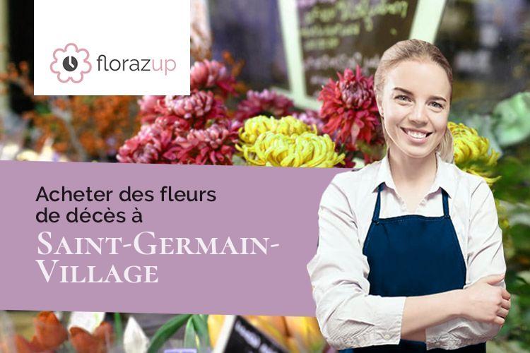 gerbes de fleurs pour un enterrement à Saint-Germain-Village (Eure/27500)