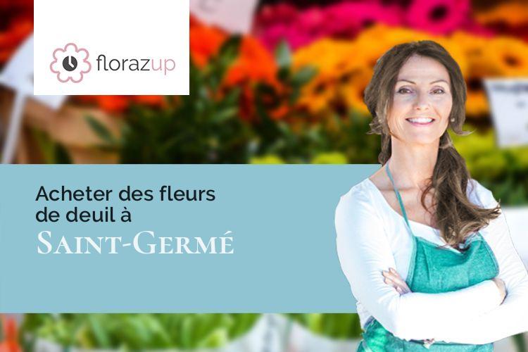 coeurs de fleurs pour des funérailles à Saint-Germé (Gers/32400)