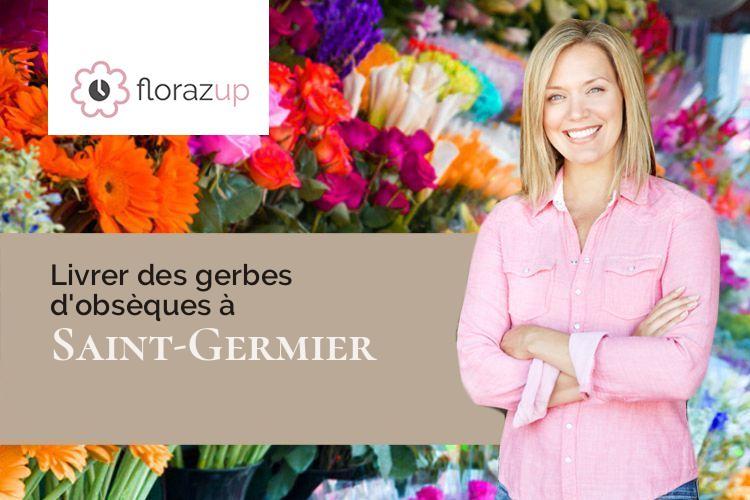 couronnes florales pour un deuil à Saint-Germier (Gers/32200)