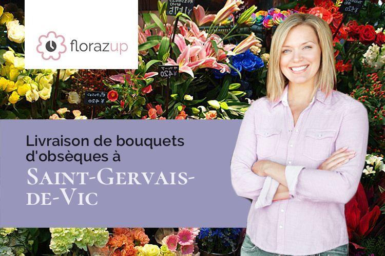 créations florales pour un enterrement à Saint-Gervais-de-Vic (Sarthe/72120)