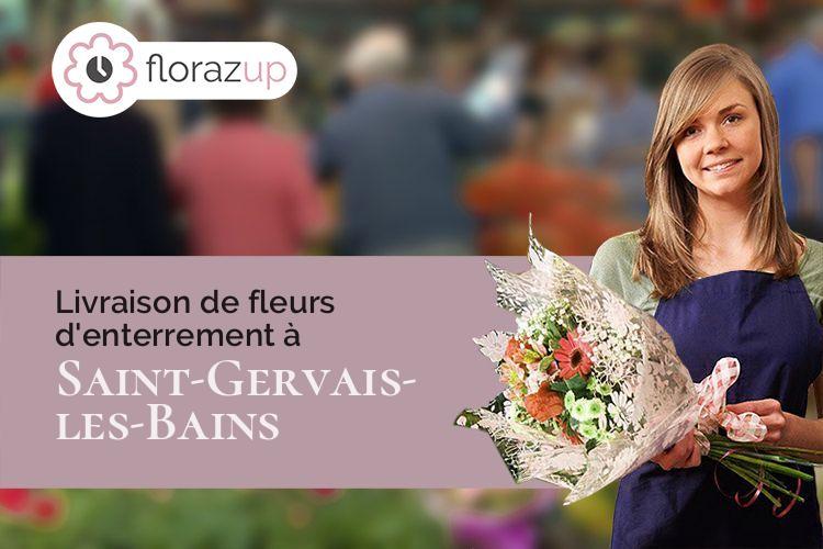 fleurs deuil pour des obsèques à Saint-Gervais-les-Bains (Haute-Savoie/74190)