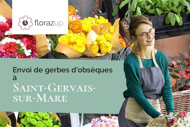 couronnes florales pour un deuil à Saint-Gervais-sur-Mare (Hérault/34610)