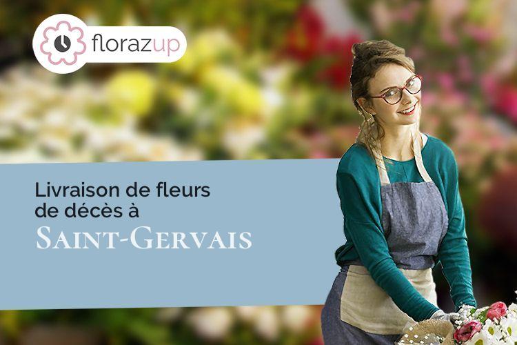 compositions florales pour des funérailles à Saint-Gervais (Vendée/85230)