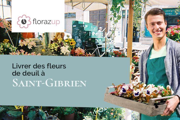 compositions de fleurs pour des funérailles à Saint-Gibrien (Marne/51510)
