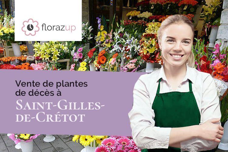 fleurs deuil pour une crémation à Saint-Gilles-de-Crétot (Seine-Maritime/76490)