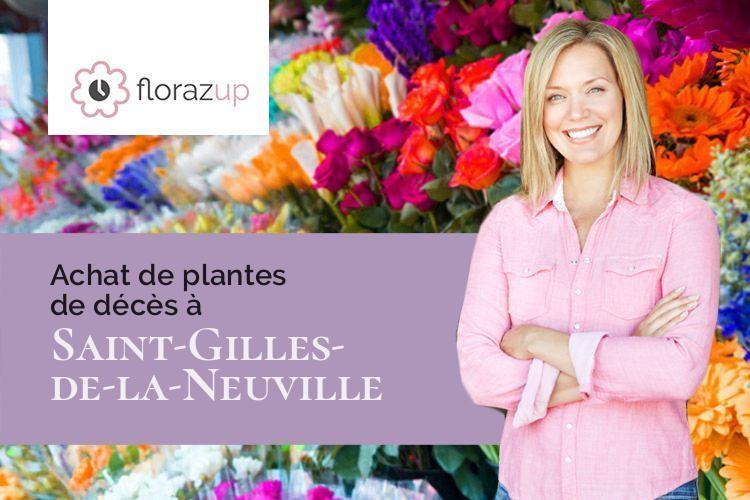couronnes florales pour un décès à Saint-Gilles-de-la-Neuville (Seine-Maritime/76430)