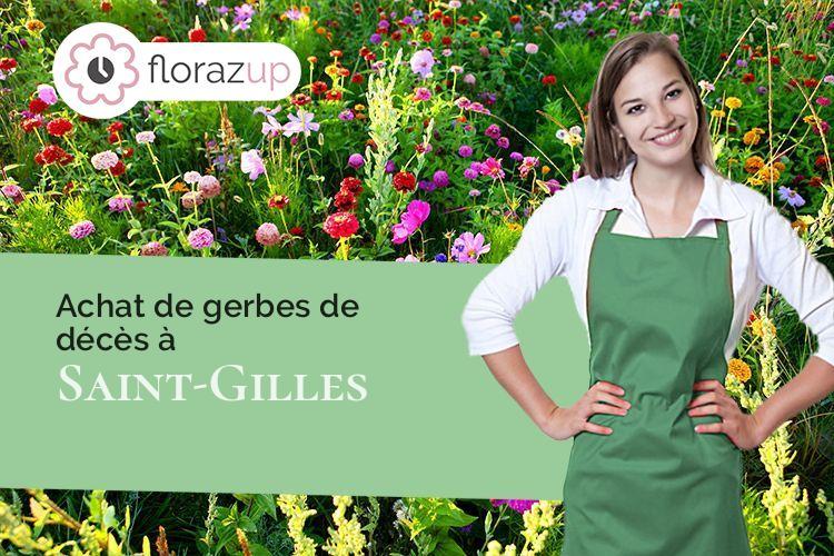 compositions florales pour un décès à Saint-Gilles (Gard/30800)