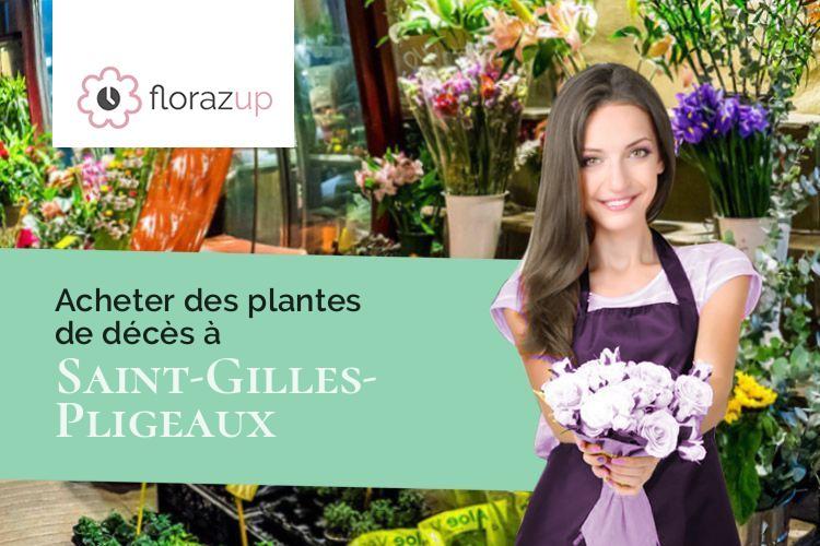 fleurs deuil pour un décès à Saint-Gilles-Pligeaux (Côtes-d'Armor/22480)