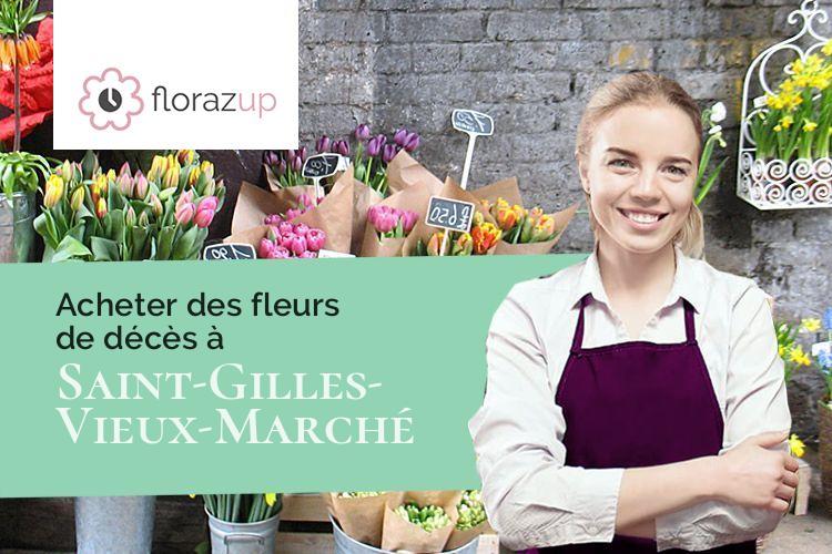 couronnes florales pour un enterrement à Saint-Gilles-Vieux-Marché (Côtes-d'Armor/22530)