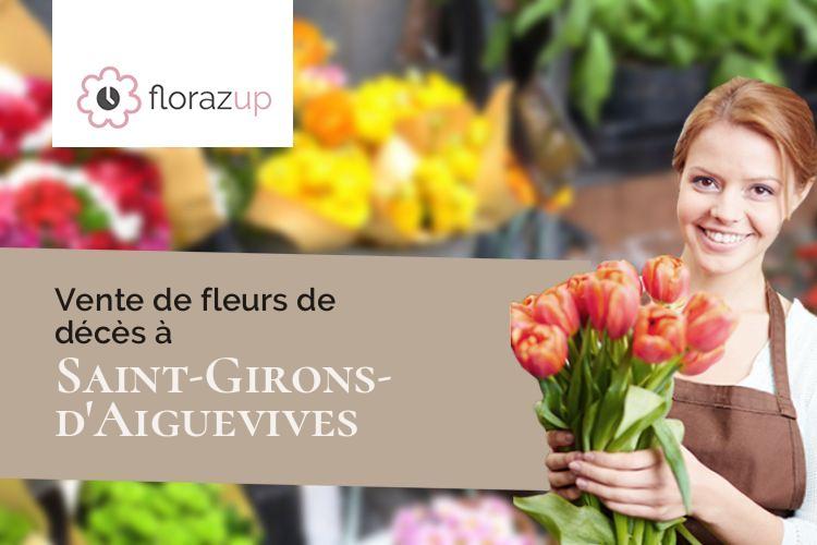 compositions de fleurs pour des obsèques à Saint-Girons-d'Aiguevives (Gironde/33920)