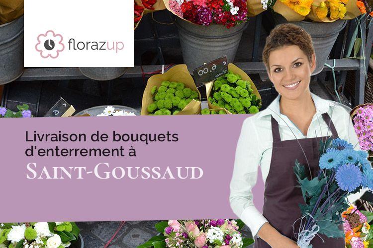gerbes de fleurs pour des funérailles à Saint-Goussaud (Creuse/23430)