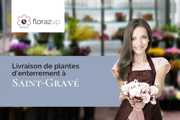 fleurs deuil pour des funérailles à Saint-Gravé (Morbihan/56220)
