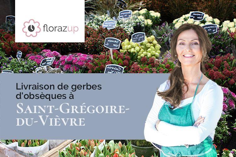 compositions florales pour des funérailles à Saint-Grégoire-du-Vièvre (Eure/27450)