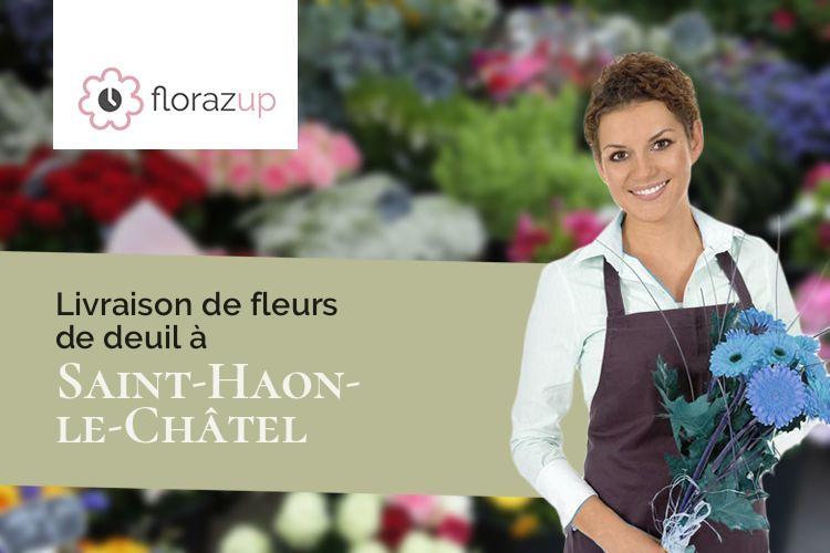 fleurs deuil pour des obsèques à Saint-Haon-le-Châtel (Loire/42370)