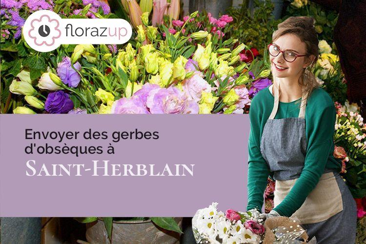 fleurs deuil pour un enterrement à Saint-Herblain (Loire-Atlantique/44800)