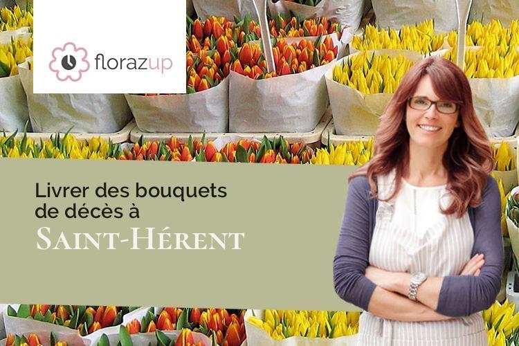 coeurs de fleurs pour un décès à Saint-Hérent (Puy-de-Dôme/63340)