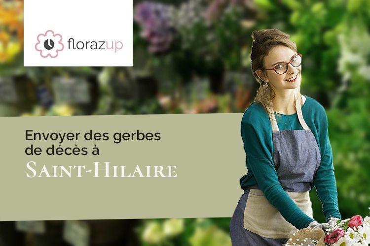 compositions de fleurs pour un deuil à Saint-Hilaire (Aude/11250)