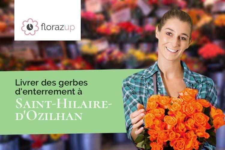 compositions florales pour des obsèques à Saint-Hilaire-d'Ozilhan (Gard/30210)