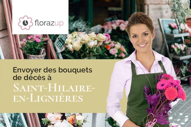 bouquets de fleurs pour des funérailles à Saint-Hilaire-en-Lignières (Cher/18160)