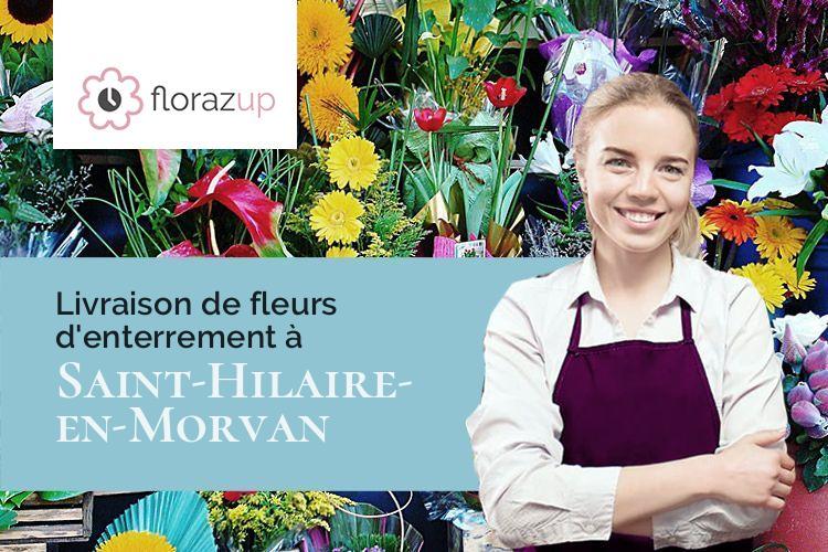 créations de fleurs pour un décès à Saint-Hilaire-en-Morvan (Nièvre/58120)